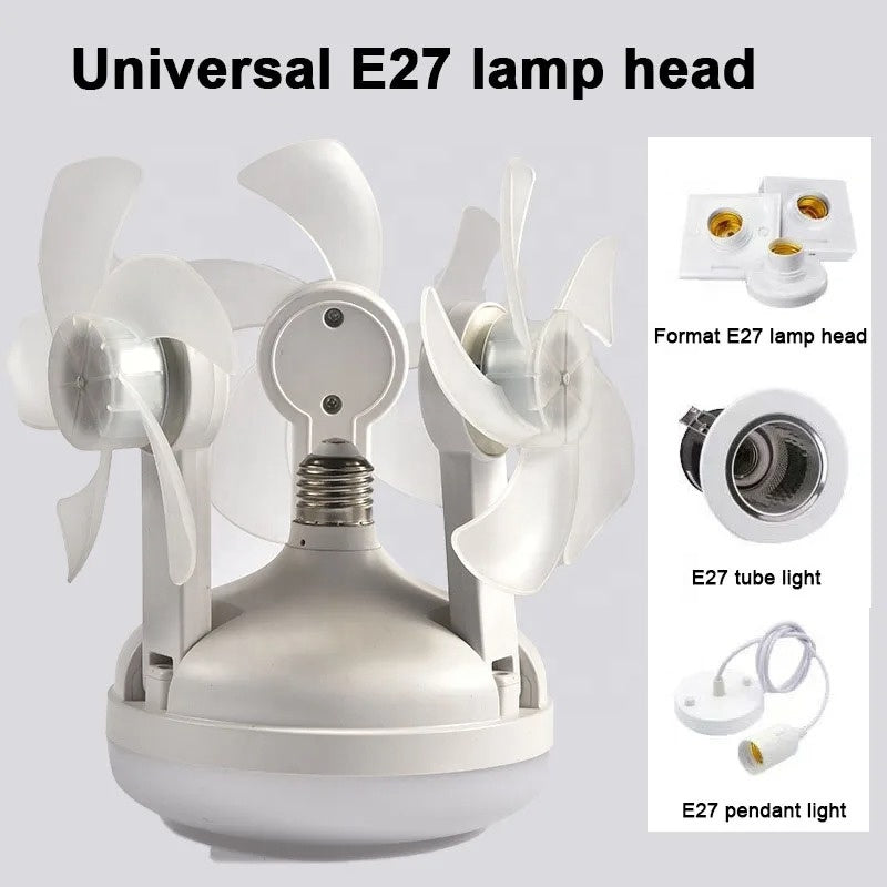 Ventilateur Plafonnier LED Pliable 4-en-1