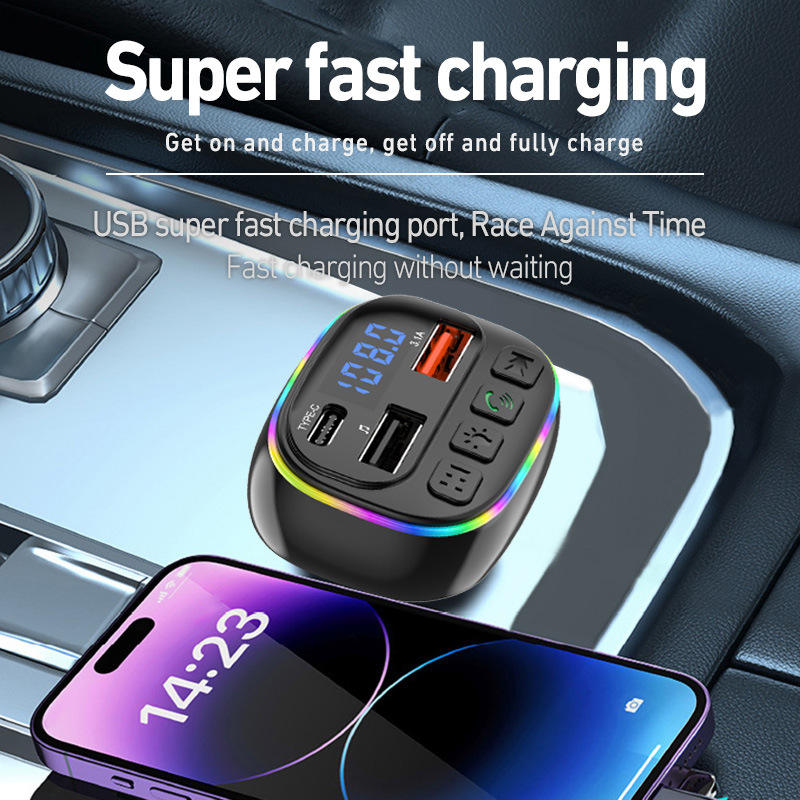 Transmetteur FM Bluetooth C22P 3-en-1 20W