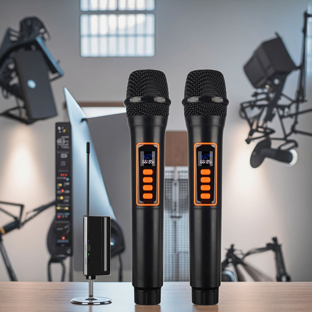Microphones Sans Fil WEISRI DM-204 Duo Rechargeables
