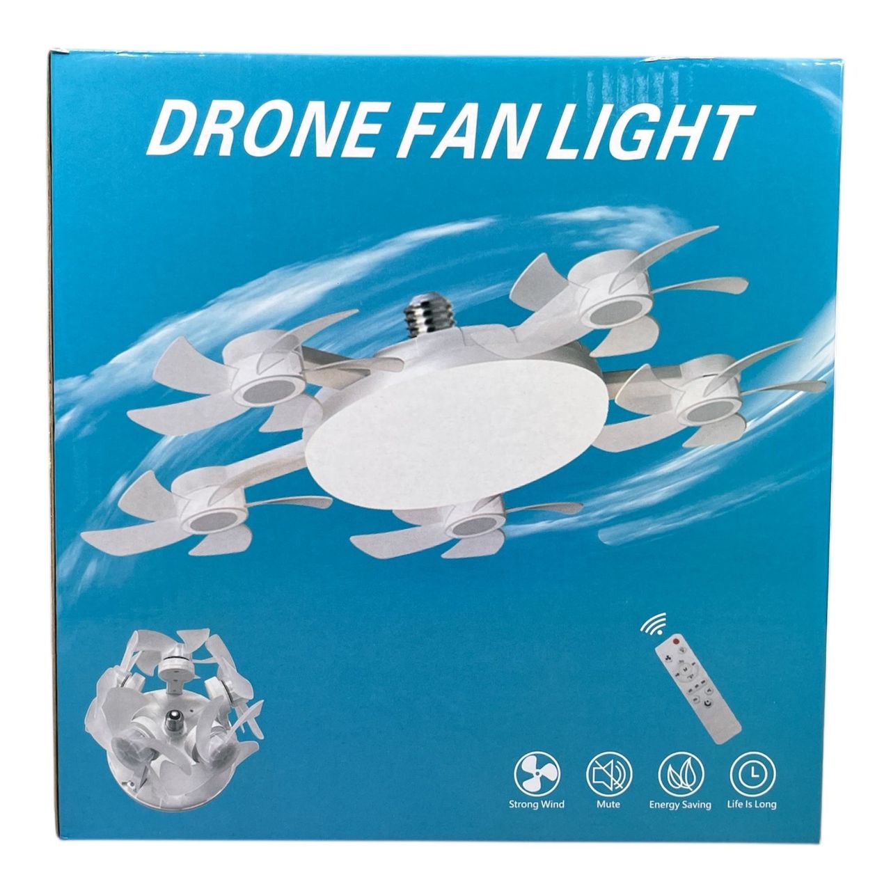 Ventilateur Plafonnier LED Pliable 4-en-1