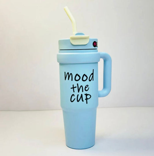 Gobelet Isotherme Mood The Cup 1L avec Paille et Poignée