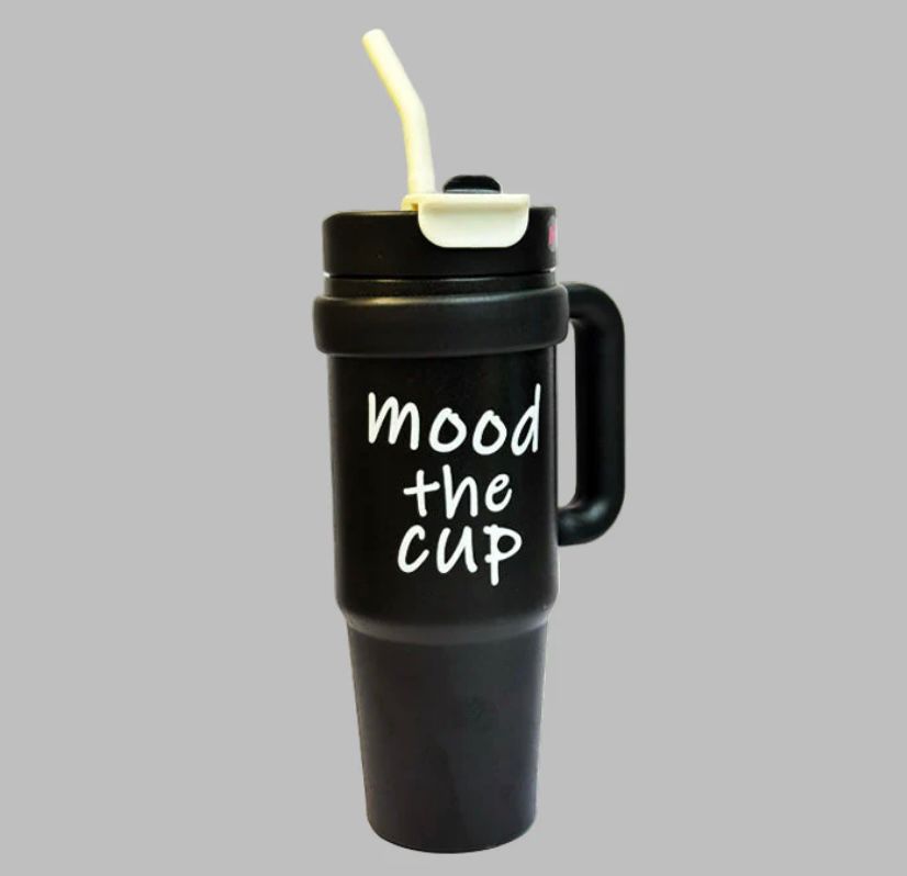 Gobelet Isotherme Mood The Cup 1L avec Paille et Poignée